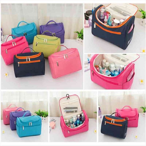 

makeup women men large waterproof cosmetic bag nylon travel organizer case necessaries make up wash toiletry