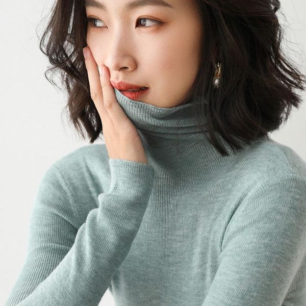 

women's sweaters winter fashion women korean solid turtleneck sweater female long sleeve chic elegant ladies basic jumpers pull femme, White;black