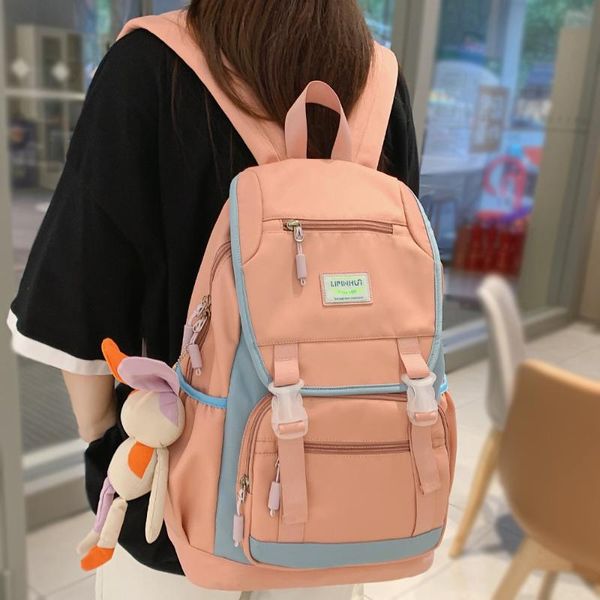 

backpack male travel female waterproof book fashion lady boy girl harajuku school bag men lapcool women student