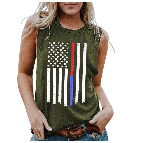 

women's t-shirt women 2021 flag print independence day fashion tumblr tshirts shirt womens ladies graphic female tee clothing, White