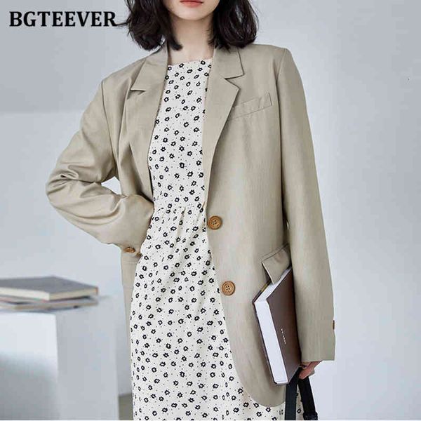 

blazers spring new notched collar women single-breasted blazer jackets elegant loose long sleeve lace-up female suit coats 2021 6e3e, White;black