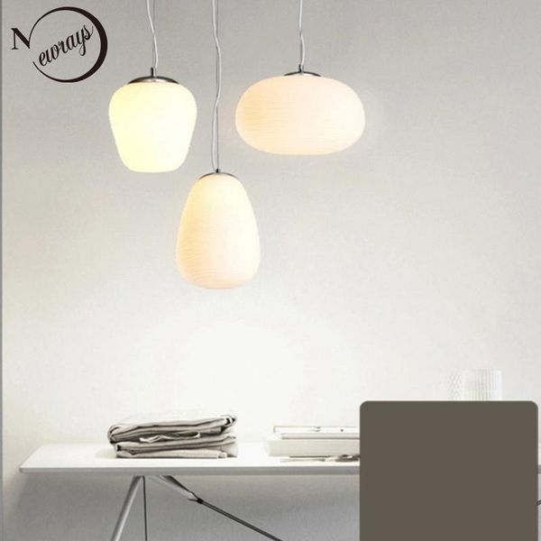 

pendant lamps nordic simlpe milky white lights e27 glass single head lamp for living room dining bedroom bedside restaurant cafe bar