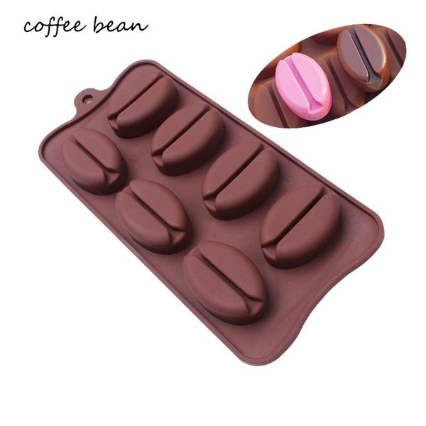 

baking moulds silicone mold chocolate coffee bean cake bakeware form lips beans shape ice cube soap diy candy cakes