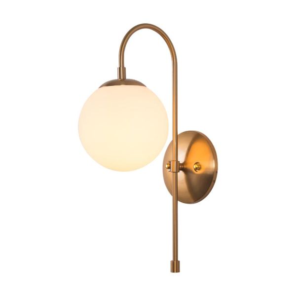 

wall lamp modern glass art led lamps curved light bedroom living room corridor post staircase sconces decoration