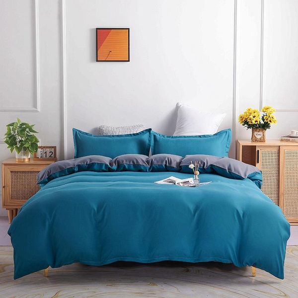 

bedding sets american style 4pcs thick spring autumn set dark green gray king  full single size bed sheet duvet cover pillowcase