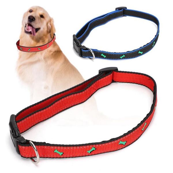 

dog collars & leashes pet collar dogs cats adjustable reflective safety nylon neck strap with buckle puppy harness