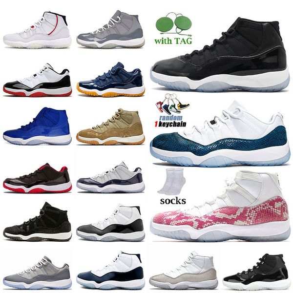 

11s low bred men women basketball shoes high og heiress black stingray cap and gown gamma blue pink snakeskin cool grey jodan sport sneaker