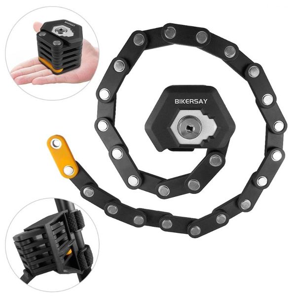 

bike locks foldable lock anti-theft 85cm bicycle folding with 3 keys for mountain road