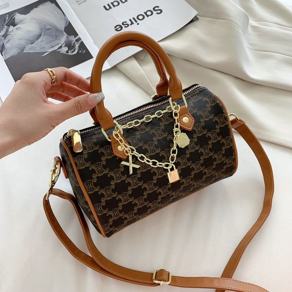 

luxury handbags women's new commuter old flower pillow texture handbag single shoulder messenger bag