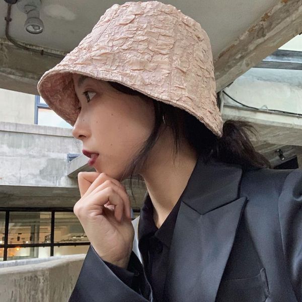

beanies yamamoto dark design texture fabric straight bucket hat leisure tide