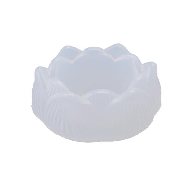 

craft tools lotus shaped candle mold silicone for making 3d diy candlestick soap storage box gypsum molds effective