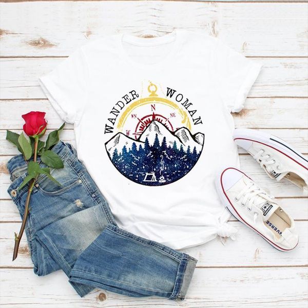 

men fashion mountain camper mens t shirt travel lady print clothes summer graphic female ladies tee, White;black