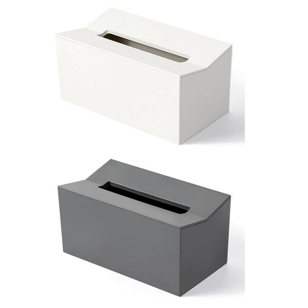 

tissue boxes & napkins 2pcs kitchen box cover napkin holder for paper towels wall mounted - gray white