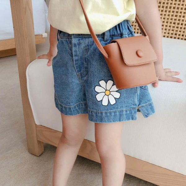

summer arrival girls fashion floral denim shorts kids, Black