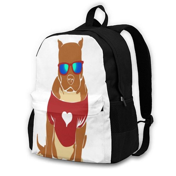 

backpack pit bull backpacks print elegant polyester elementary school youth bags