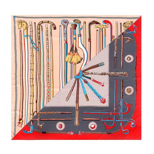 

scarves 130cm fashion silk scarf women large shawls mace printing square wraps femme foulard big size shawl hijab, Blue;gray