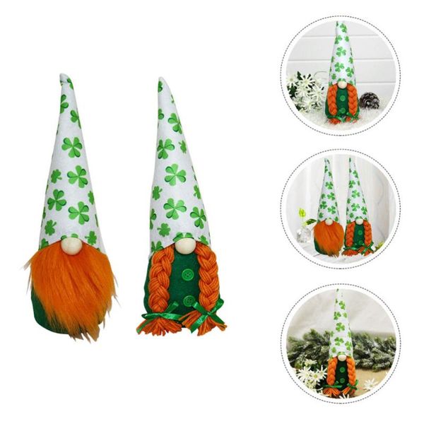 

party decoration 1 pc st. patrick's day adornment green gnome doll home decor