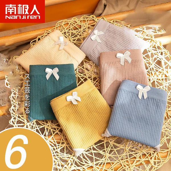 

women's panties nanjiren women underwear lingerie pants seamless breathable cotton mid-rise girls solid color comfortable lace briefs 6, Black;pink