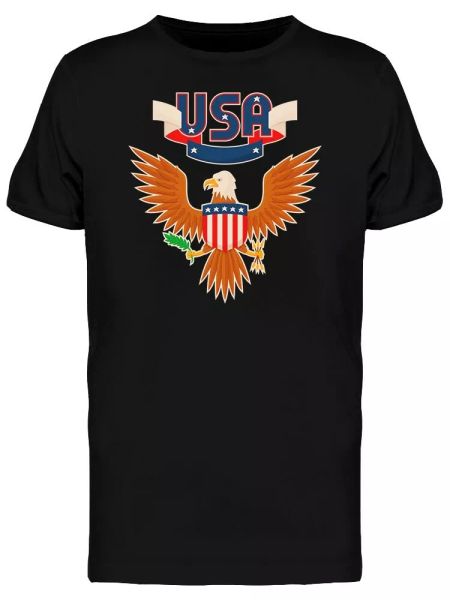 

Usa Bald Eagle Men's Tee -Image by Shutterstock, White;black