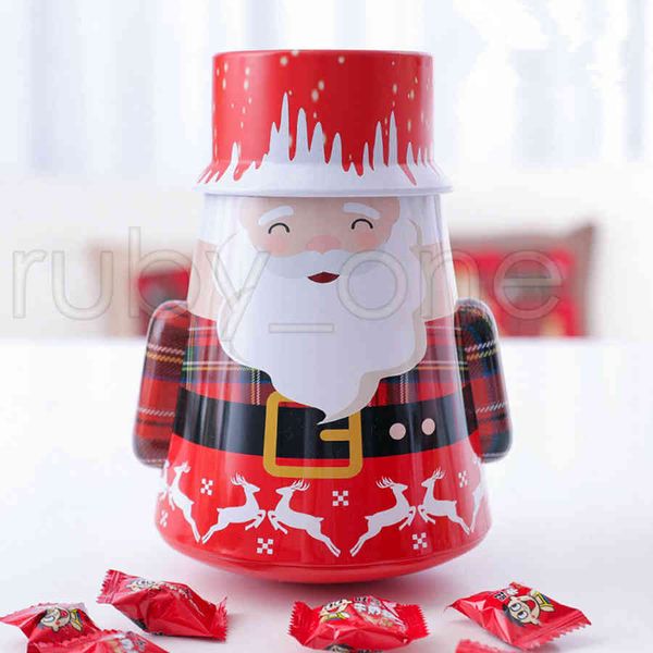 

factory outlet christmas decoration iron candy box gift tin kids mailbox case santa claus snowma rhrr