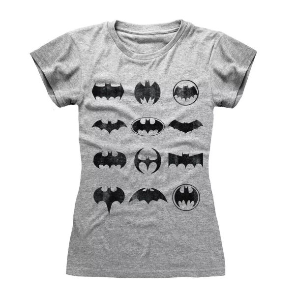 

ladies dc batman icons official women women t-shirt, White;black
