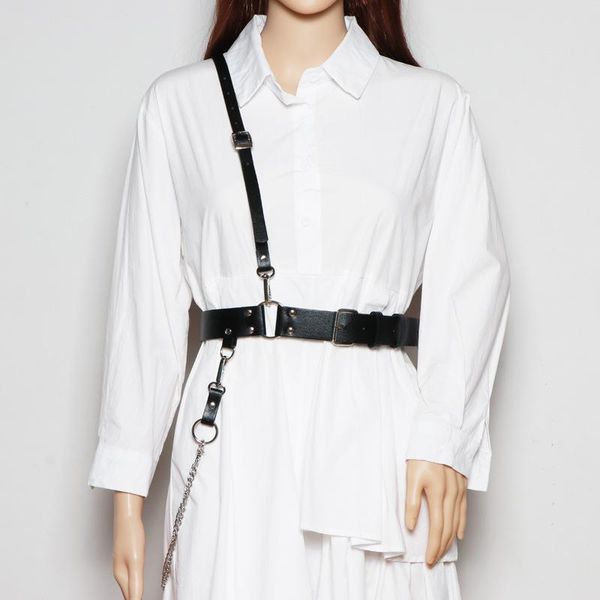 

belts designer dress clothes accessories handmade belt for leather harajuku style belly chain 2021 fashion punk skirt straps, Black;brown