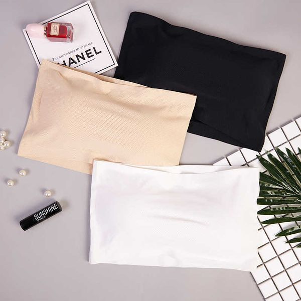 

one piece bra with no shoulder strap, seam and light, White