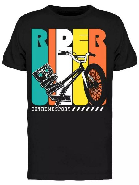 

Bmx/Rider Typography Design Tee Men's -Image by Shutterstock, White;black
