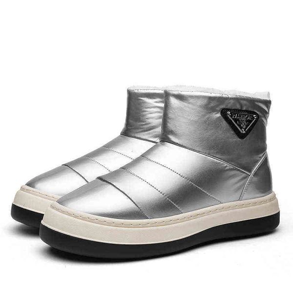 

snow boots 2021 winter personalized fashion outdoor men's sho warm high psh casual cotton, Black