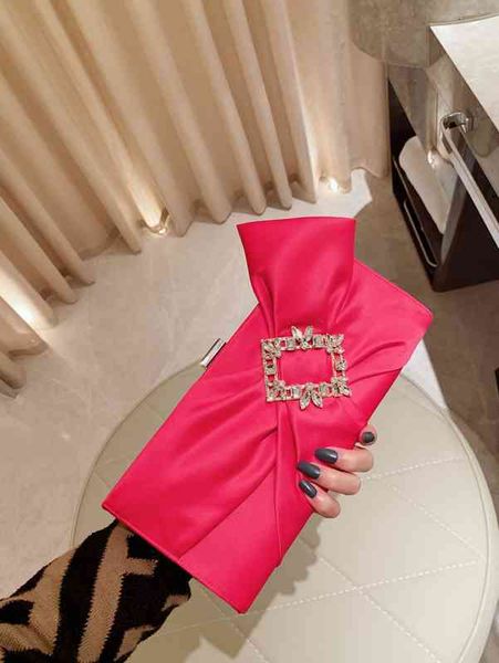 

evening bags summer silk bow dress clutch bags square buckle dinner hand bridesmaid evening dress's holiday cross-body bo3y