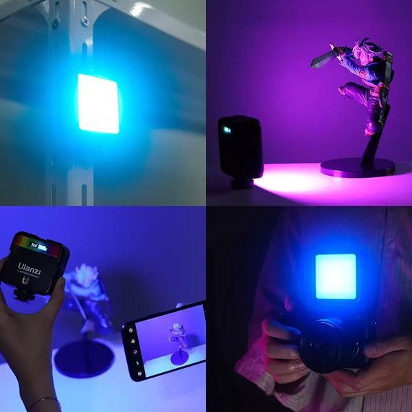 

flash heads vl49rgb fill light portable multi-function three-head cold boot full-color lighting lamp