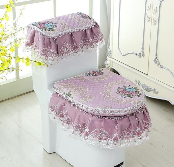 

toilet seat covers 3pcs cover printed overcoat case bathroom bowl washable