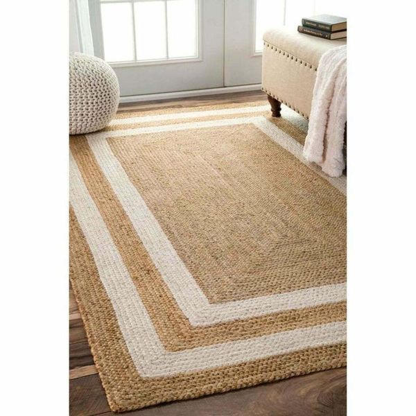 

carpets rug natural jute braided style reversible handmade runner rustic look rugs