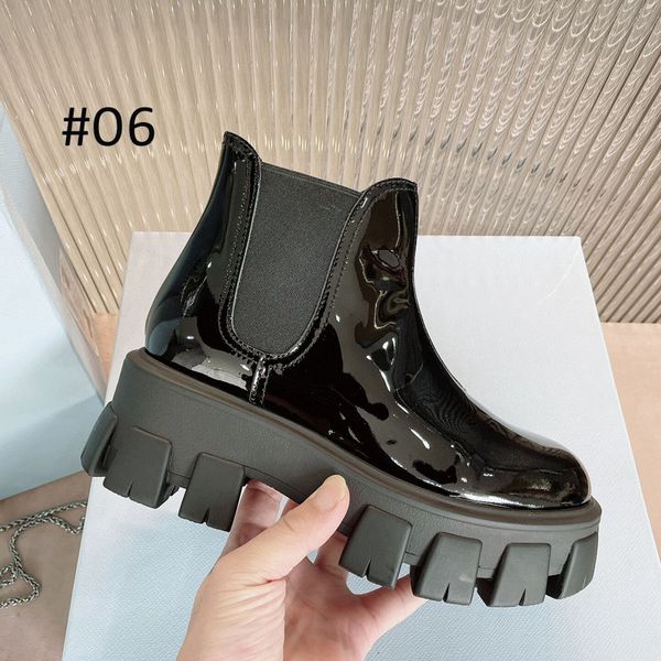 Klassische Designer-Desert-Martin-Stiefel mit dicken Sohlen, schwarz-weiß, Damen-High-Heel-Schnürsenkel, Stiefeletten aus Leder und Nylongewebe, abnehmbare Tasche, Damenschuhe, große Größe 35–41