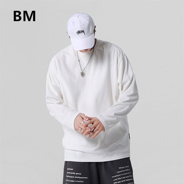

men's t-shirts japanese streetwear long sleeve t shirt hip hop fashion harajuku couple pullover men clothing kpop swe, White;black
