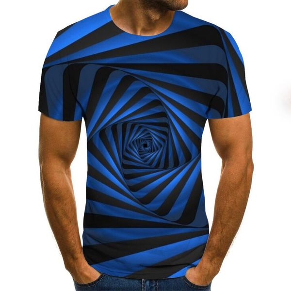 

men's t-shirts 2021 summer fashion colorful 3d printing short sleeve t-shirt casual round neck fun vision pattern street lamp, White;black