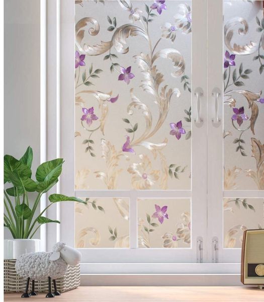 

window stickers luckyyj decorative film,privacy door film,static cling glass self-adhesive film, stained anti uv