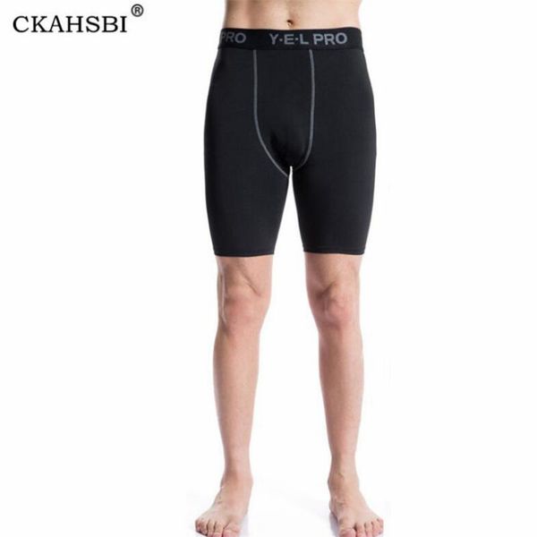 

men compression shorts football trousers jogging sportswear gym crossfit pantalones quickly dry running short, Black;blue