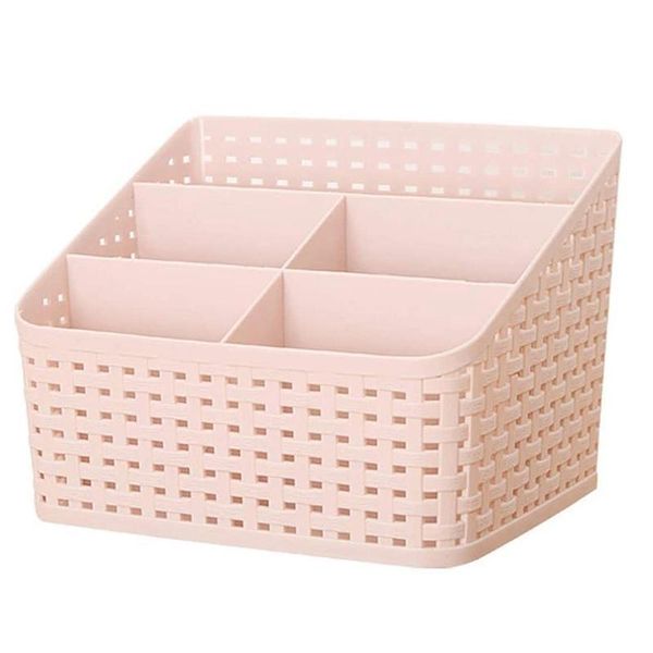 

plastic cosmetic storage box desk remote control makeup case brush lipstick holder office bathroom organizer boxes & bins
