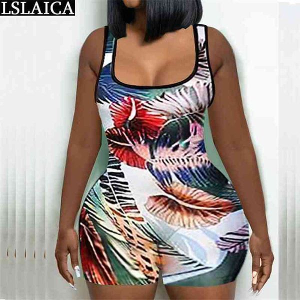

fashion playsuit women personalized beach style skinny loungewear casual sleeveless square collar summer clothes 210515, Black;white