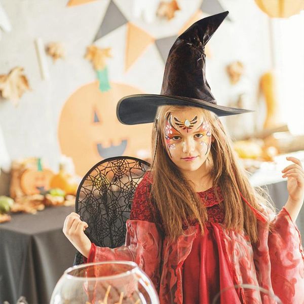 

party hats halloween leather witch wizard hat headgear props cap fancy dress vampire costume cosplay accessories birthday girl