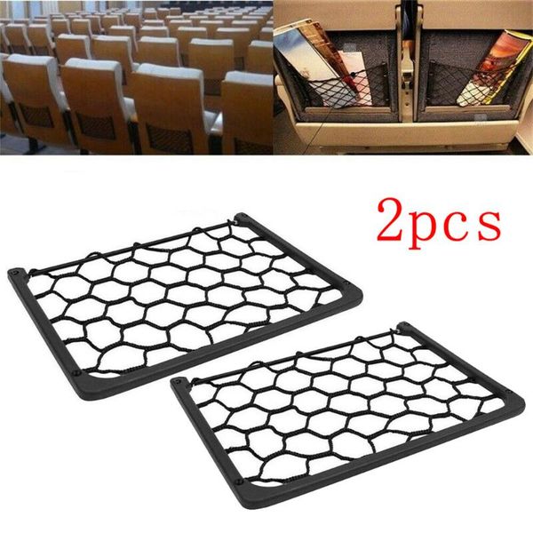 

car organizer plastic + mesh storage bags 2pcs 320mm x 170mm black for caravan rv boat high quality