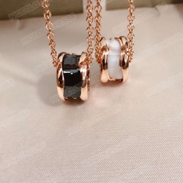 

fashion designer ladies hollow ceramic necklace exquisitely carved limited edition colorful rose gold, Silver
