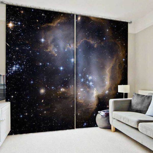 

curtain & drapes morden blue sky stars curtains blackout 3d window for living room thickened