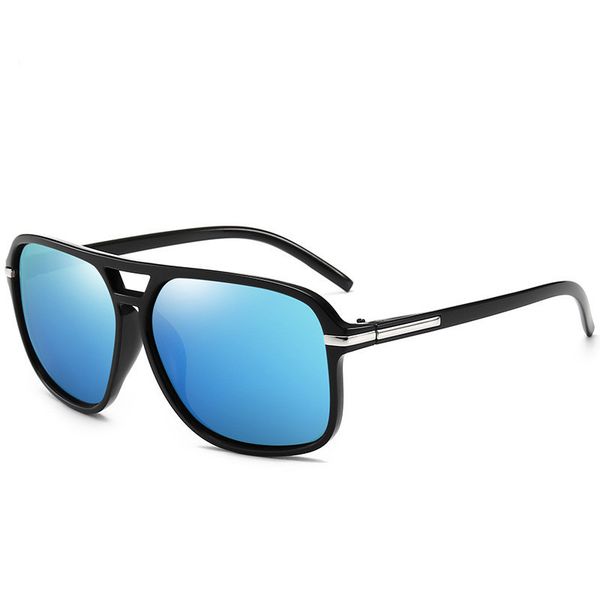 

yooske classic hd polarized sunglasses men driving brand design sun glasses man mirror retro sunglass goggles, White;black
