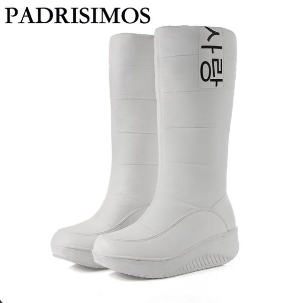 

boots padrisimos winter waterproof warm down snow high tube women's cotton shake thick end student shoes hx-59, Black