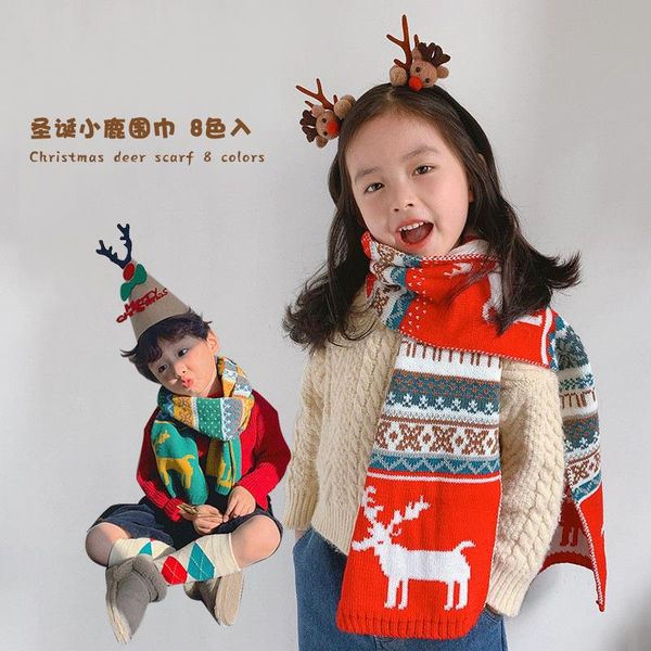 

scarves autumn south children's scarf winter fashion warm fawn boys and girls christmas baby, Blue;gray