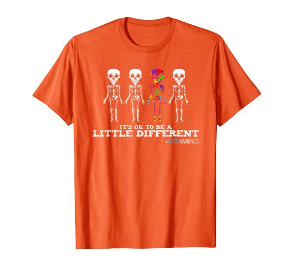 

It' Okay To Be Different Autism Colorful Skeleton Puzzle T-Shirt, Mainly pictures