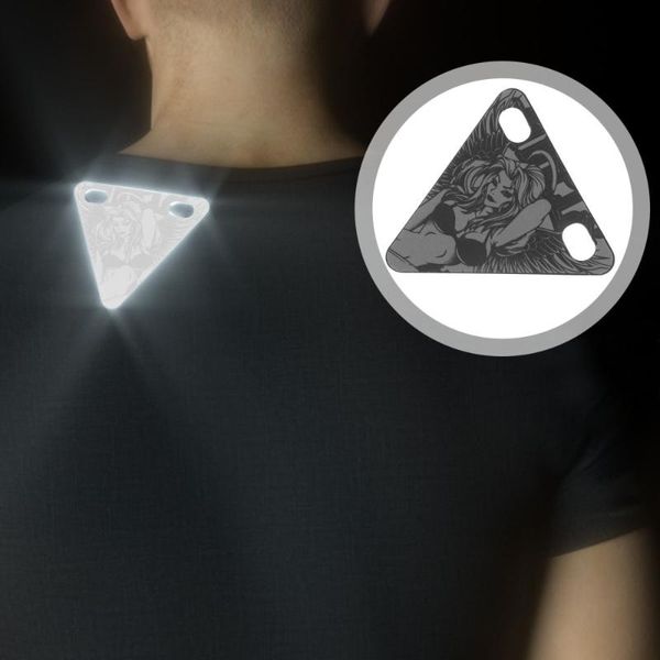 

bike lights riding warning reflector night triangle magnetic cycling decals