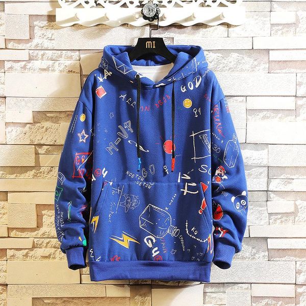 

men casual hoodies sweatshirt women men's fleece pullover hip hop streetwear clothing print fashion & sweatshirts, Black